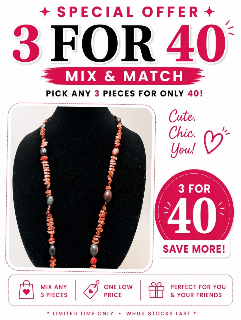 Boho Tribal Long Seed Bead Necklace Handcrafted Natural Statement Jewelry Women